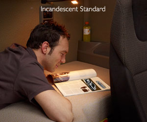 comparaci&oacute;n de los LED X-tremeVision con la luz normal